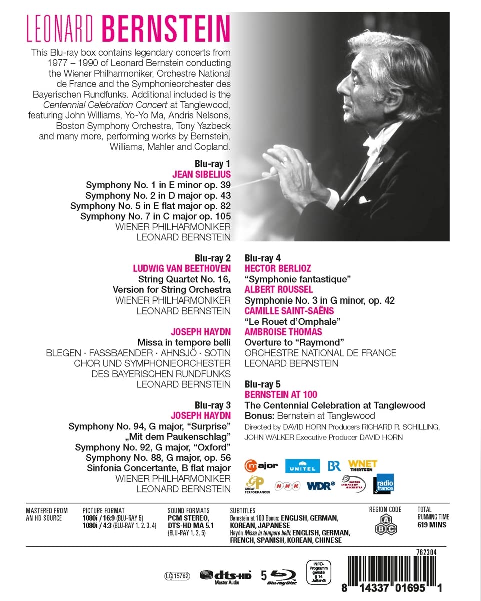 Leonard Bernstein (5-Blu-Ray Box Set) | DVDS & BLU-RAYS
